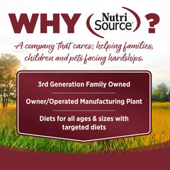 NutriSource con probióticos y prebióticos para digestión.