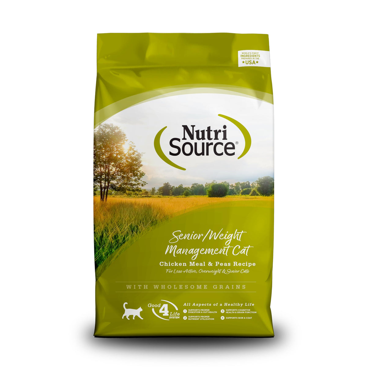 NutriSource Senior Weight Management para gatos, bolsa de 12 lb para uso diario