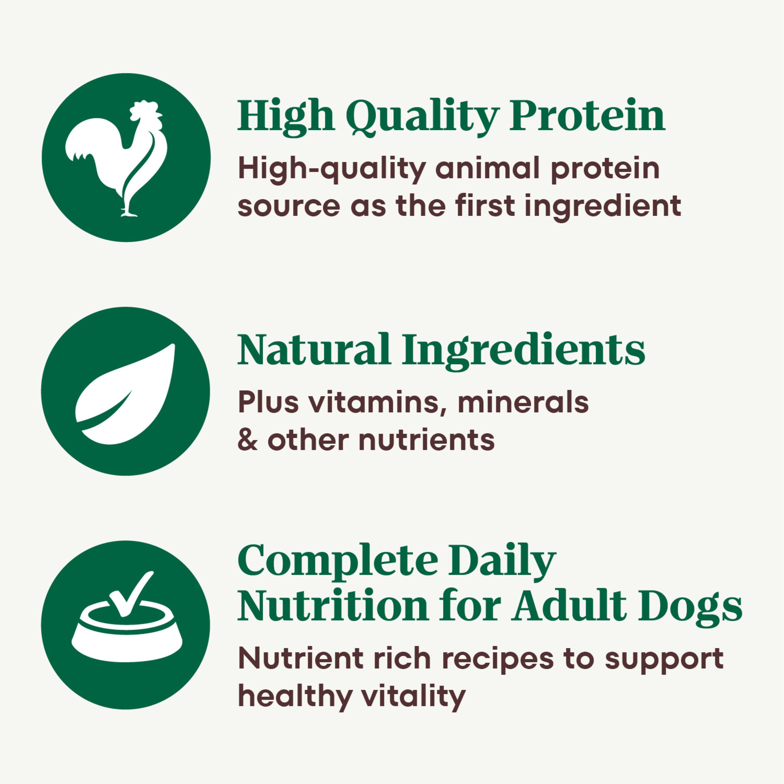 Nutro fórmula con proteína real como primer ingrediente para la energía diaria.