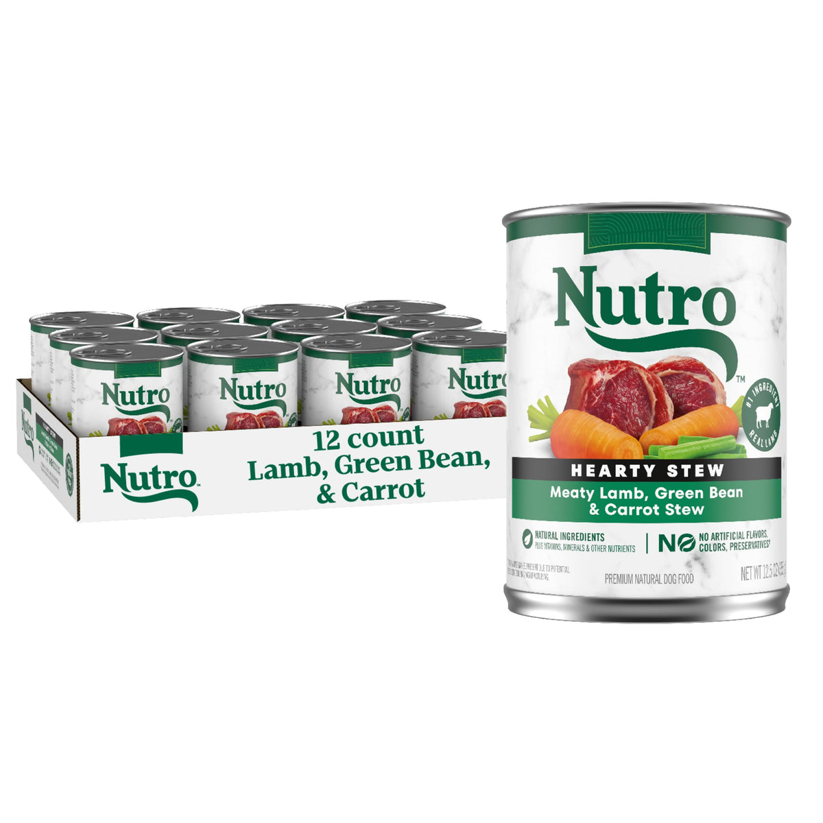 Nutro estofado sustancioso en lata con cordero para perros.