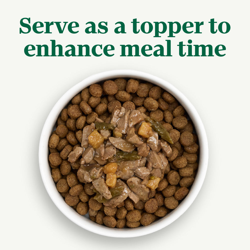 Nutro Hearty Stew sin granos para perros sensibles.