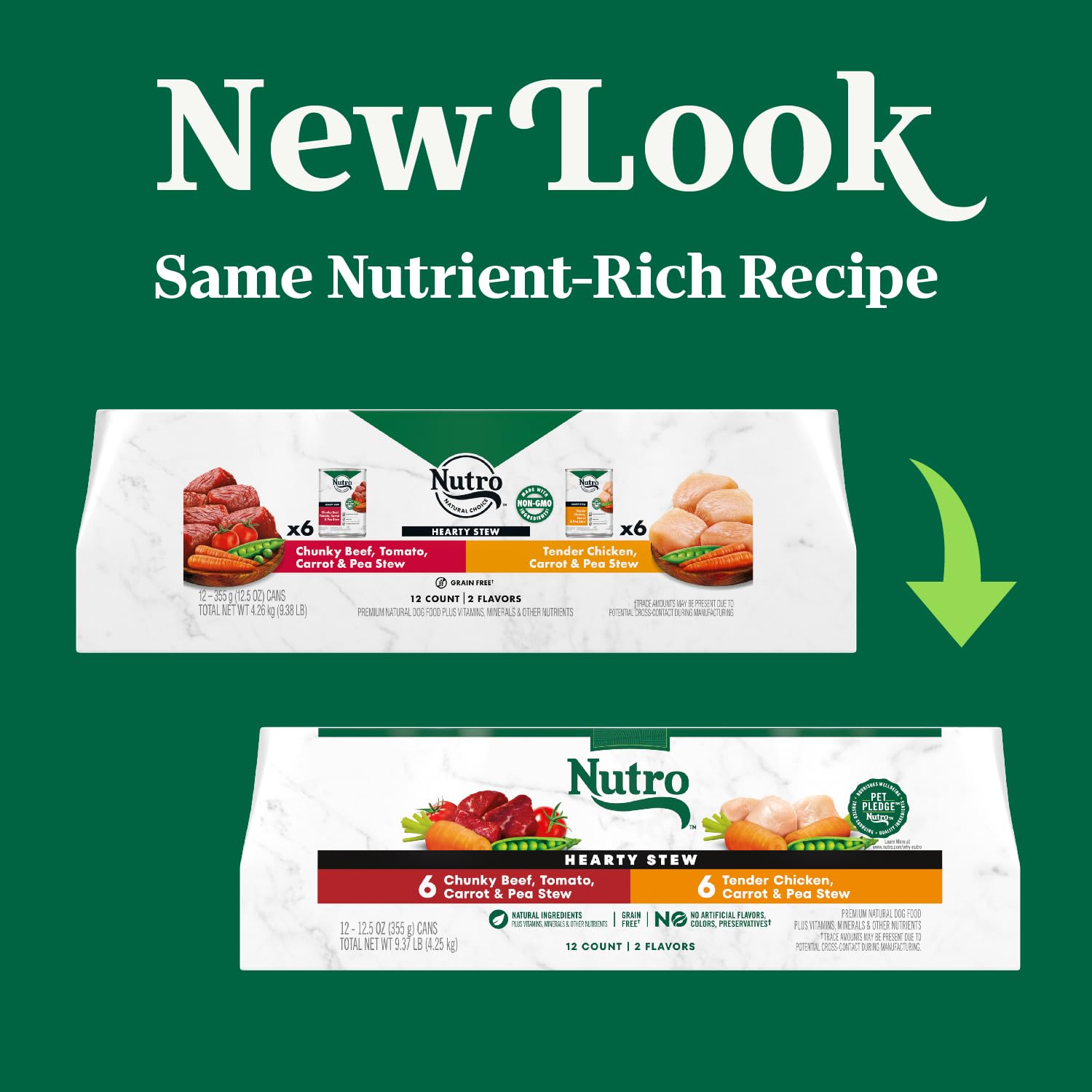 Nutro Hearty Stew trozos de carne: alimento sin granos para perros adultos.