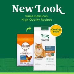 Nutro alimento seco para gatos mayores con antioxidantes y selenio.