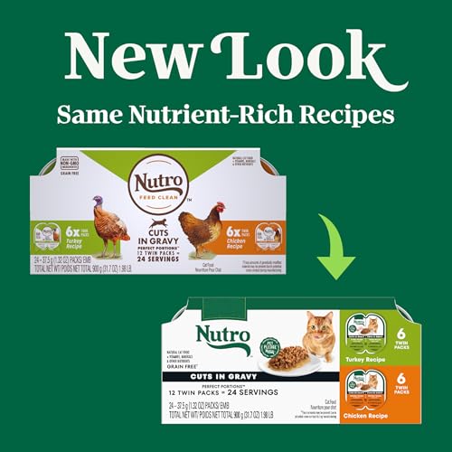 Nutro Perfect Portions cortes en salsa pollo, trozos jugosos para gatos adultos