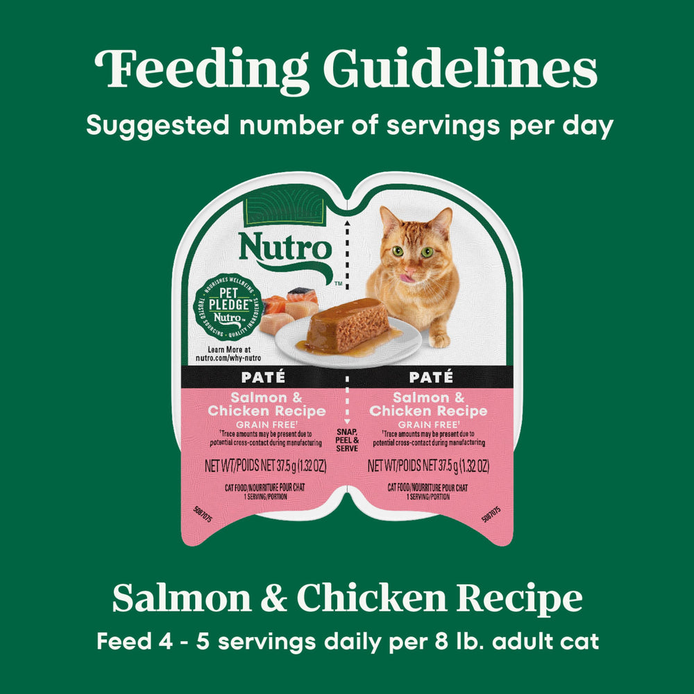 Nutro Perfect Portions Paté para gatos adultos, completa y equilibrada por porción.