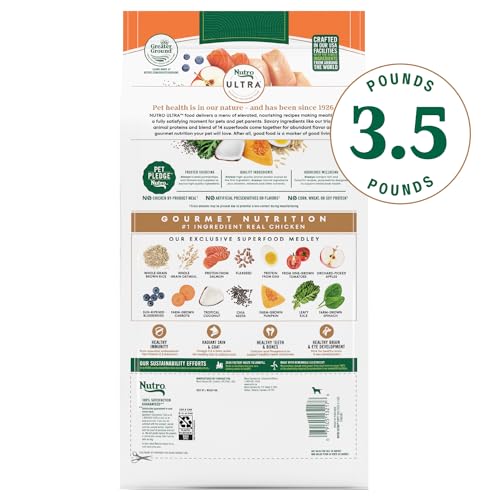 Nutro Ultra, pollo como ingrediente principal, sabor atractivo para cachorros