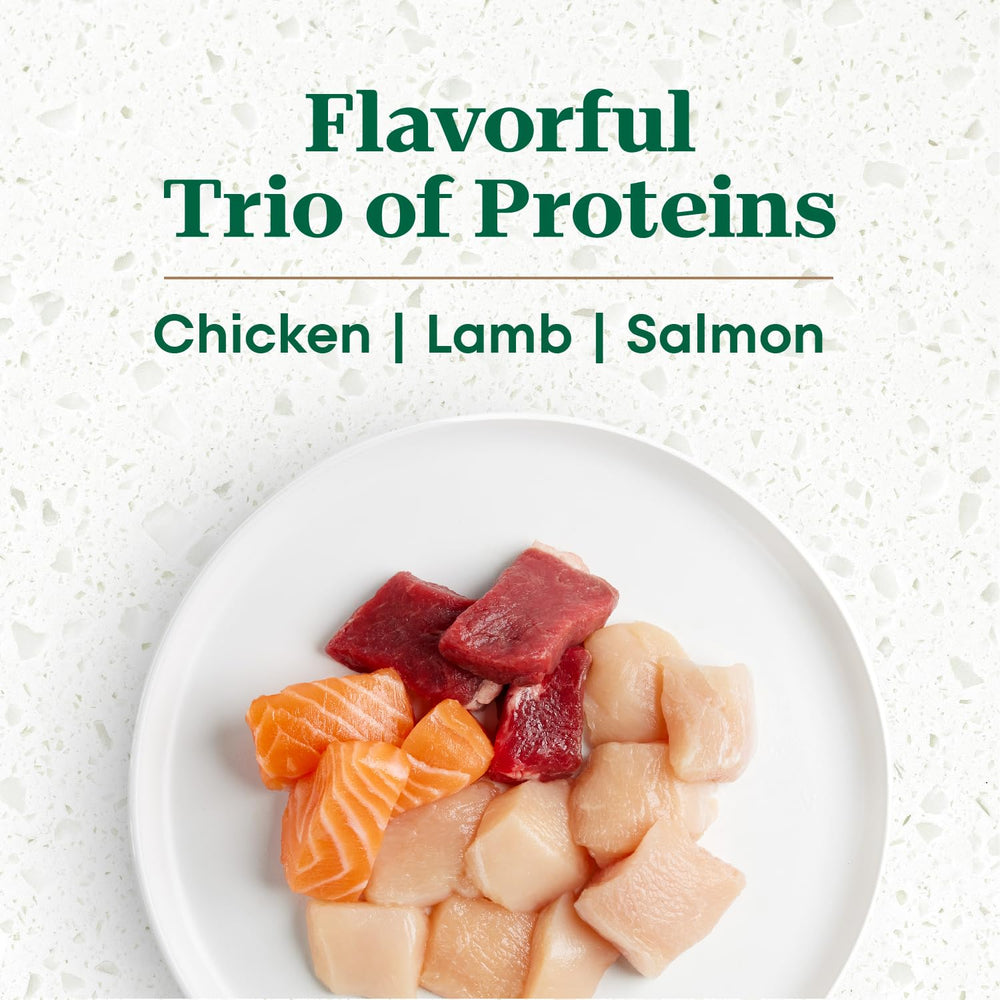 Nutro Ultra trío de proteinas, pollo, cordero y salmón para nutrición equilibrada