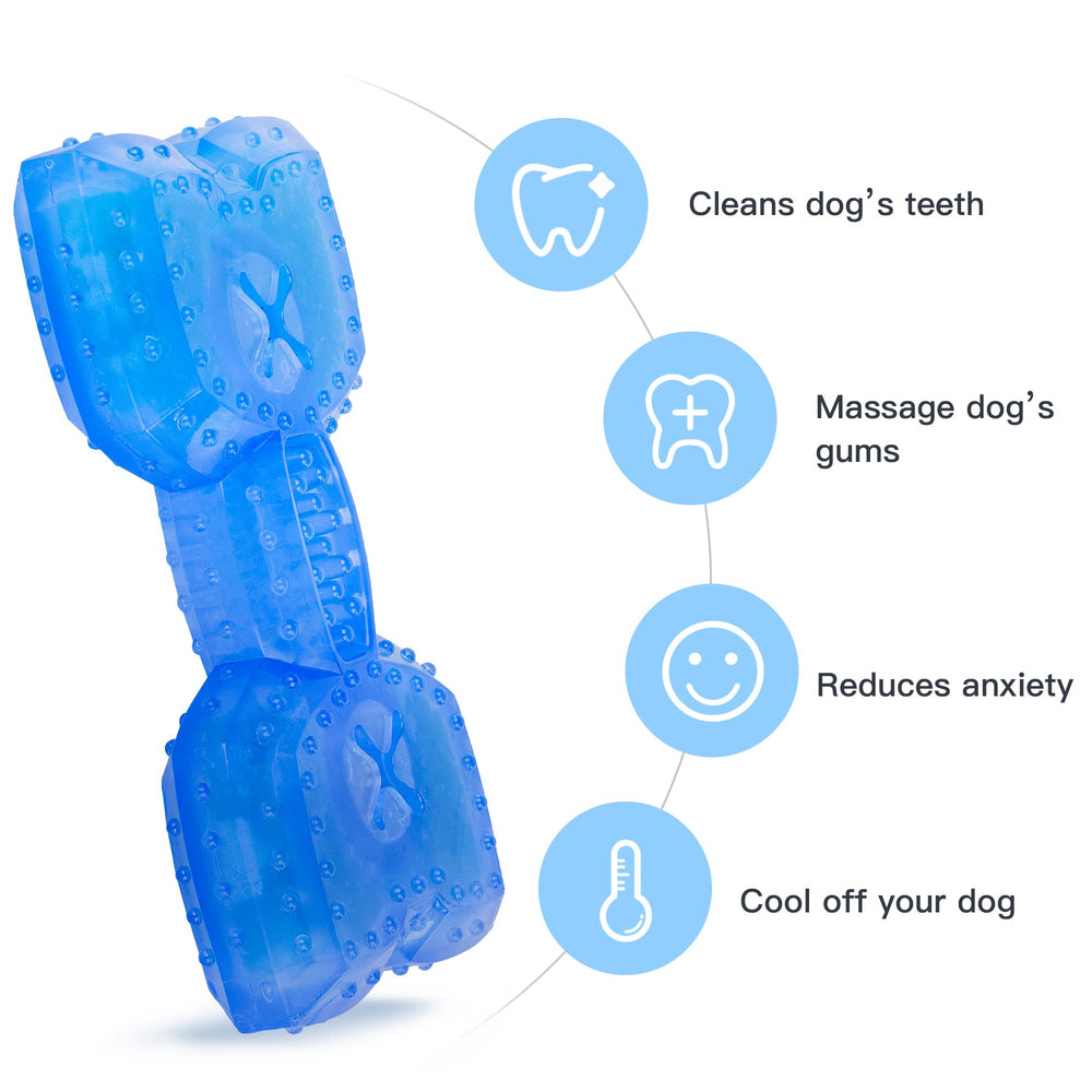 Mordedor cuidado dental NWK para perros durante el juego.