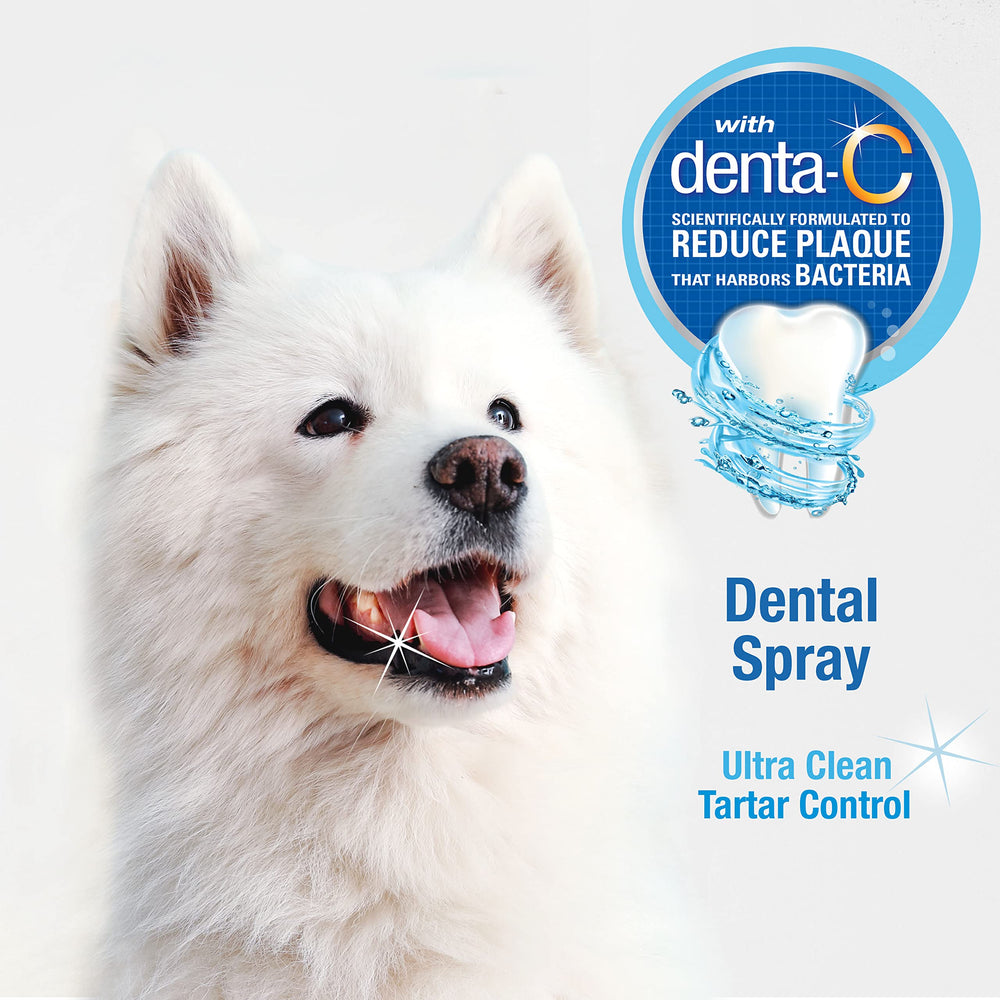 Spray dental de Nylabone para perro con aliento fresco.