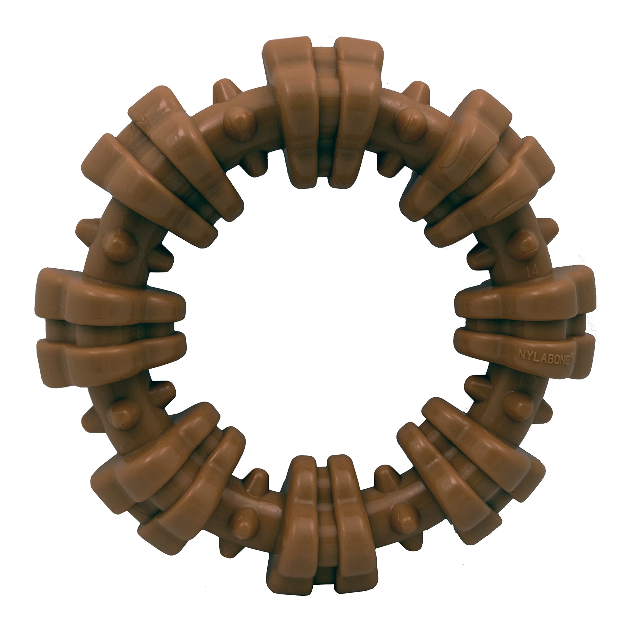 Nylabone Power Chew: anillo texturizado para perros grandes, ayuda a limpiar dientes.