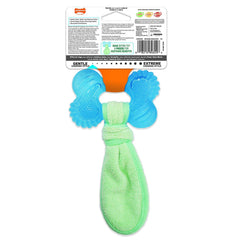 Juguete Chill 'n Chew de Nylabone para cachorros, sensación refrescante al enfriarlo.