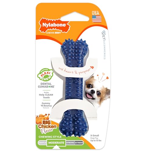 Nylabone juguete con sabor a pollo diseñado con corazón y propósito
