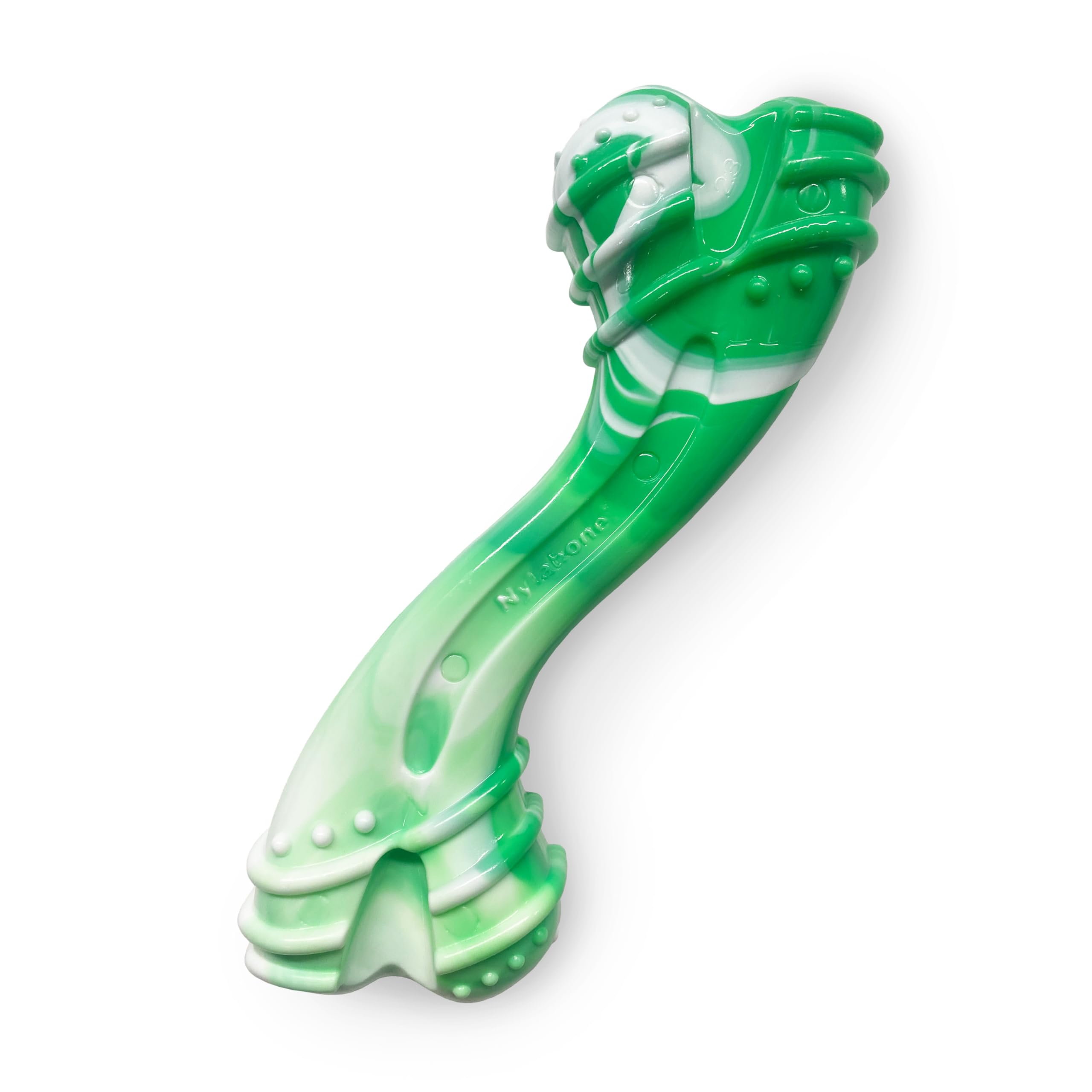 Nylabone Curvy h ove o dental poder, ideal para perros fuertes que muerden.