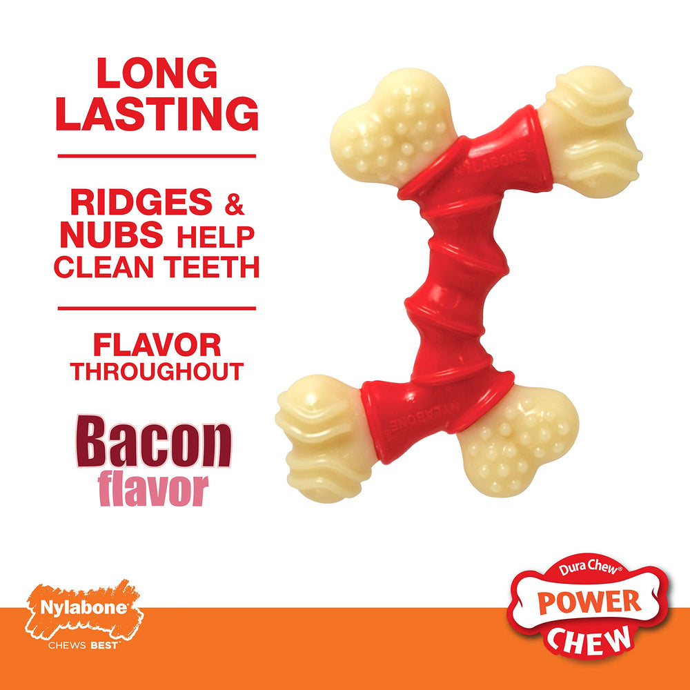 Nylabone Hueso Doble Potencia, enfoque de masticación múltiple, entretenimiento durante el juego.
