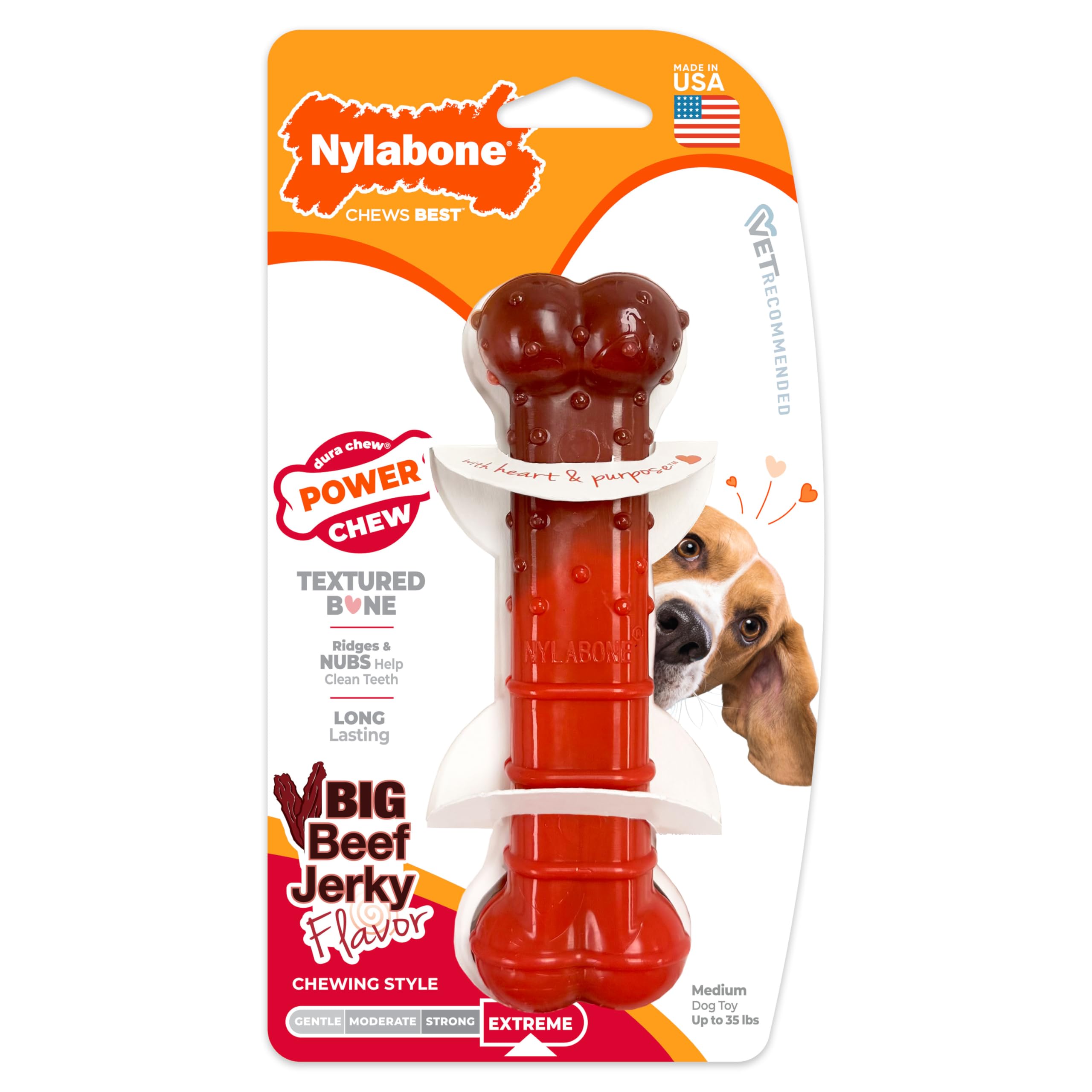 Nylabone durabilidad de larga duración para perros activos