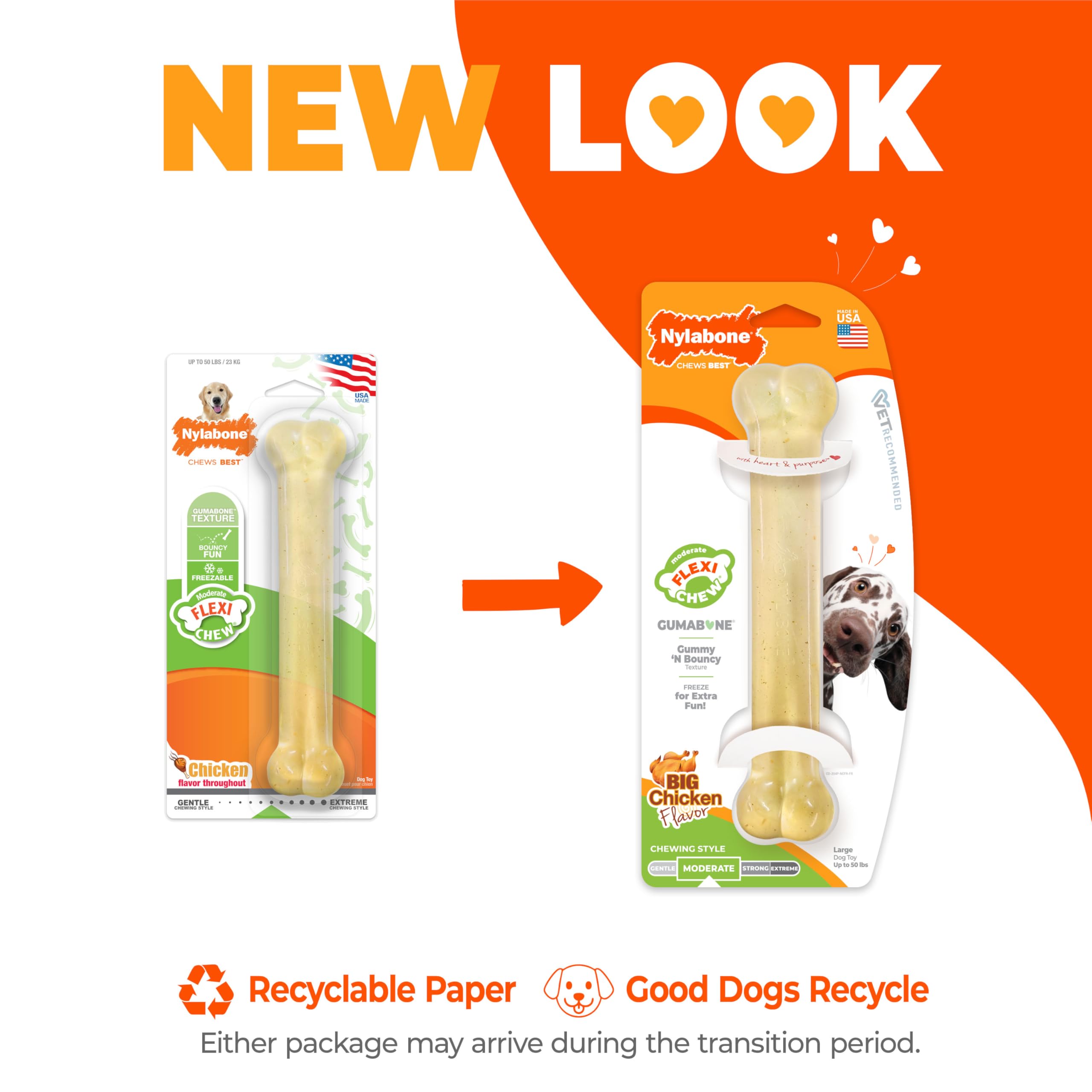 Nylabone Flexi Chew: diseñado para perros grandes de hasta 23 kg.
