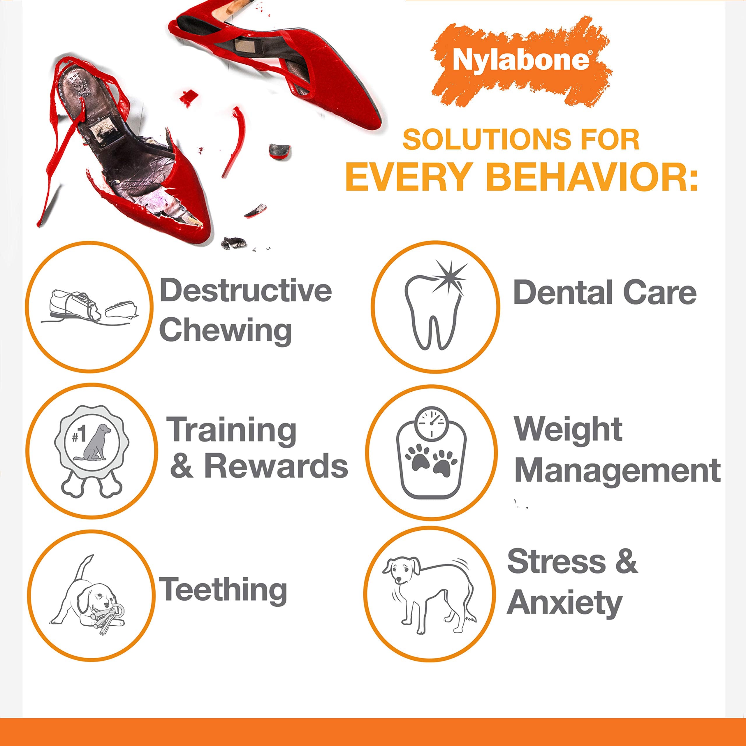 Nylabone Flexi Chew sabor pollo para perros, mantiene su interés en juego.