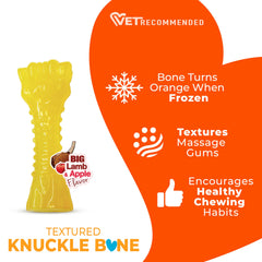 Nylabone Freezer Knuckle Bone, masaje de encías para higiene dental suave.
