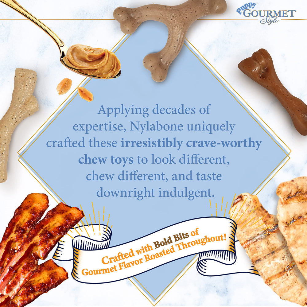 Nylabone Gourmet Style Stick, perfecto para hábitos de masticación saludables.
