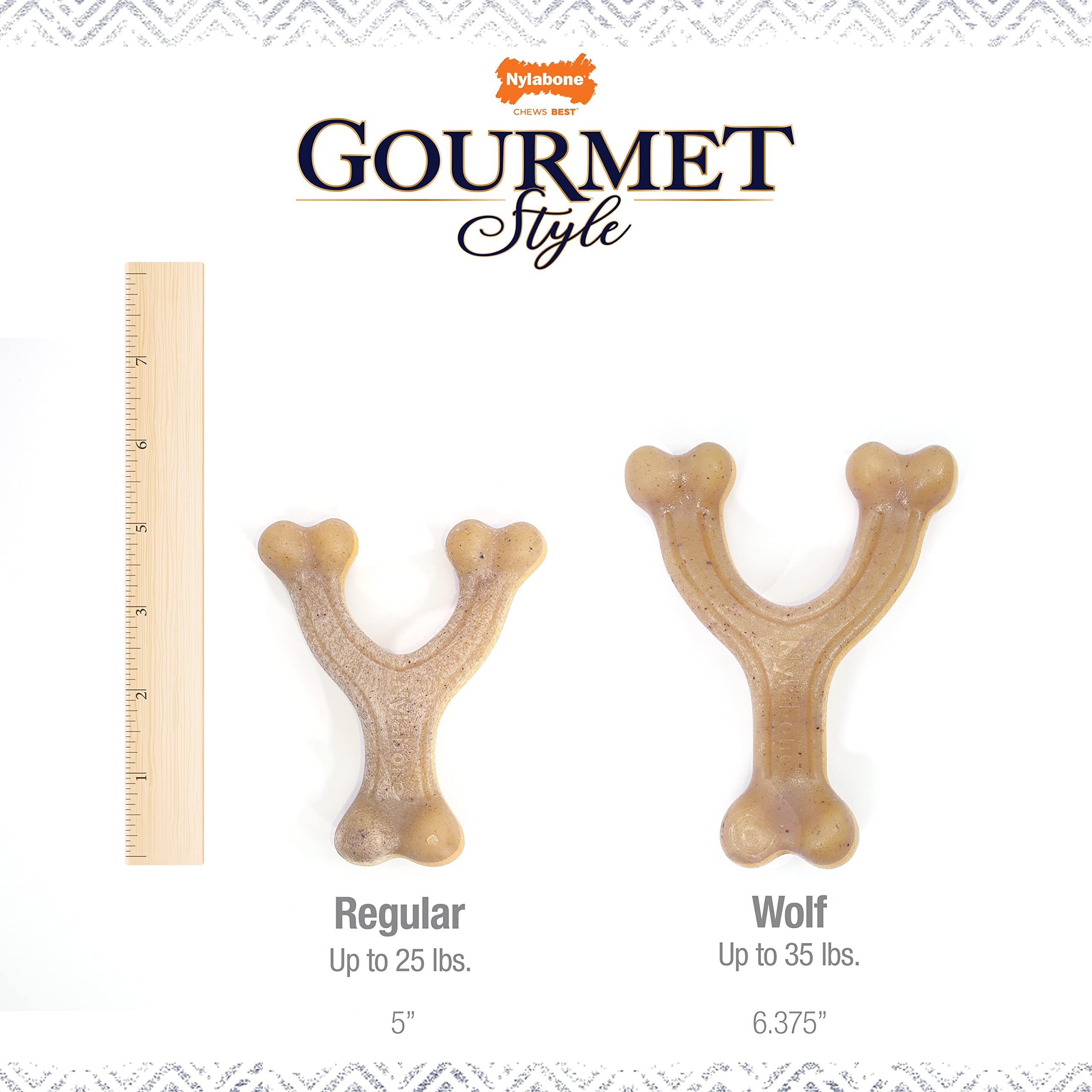 Nylabone Gourmet Style Wishbone — Dents-nettoyage : aide possible à l'hygiène dentaire.