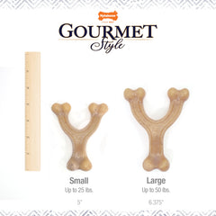 Nylabone Gourmet Style Wishbone hecho en EE. UU. y recomendado por veterinarios
