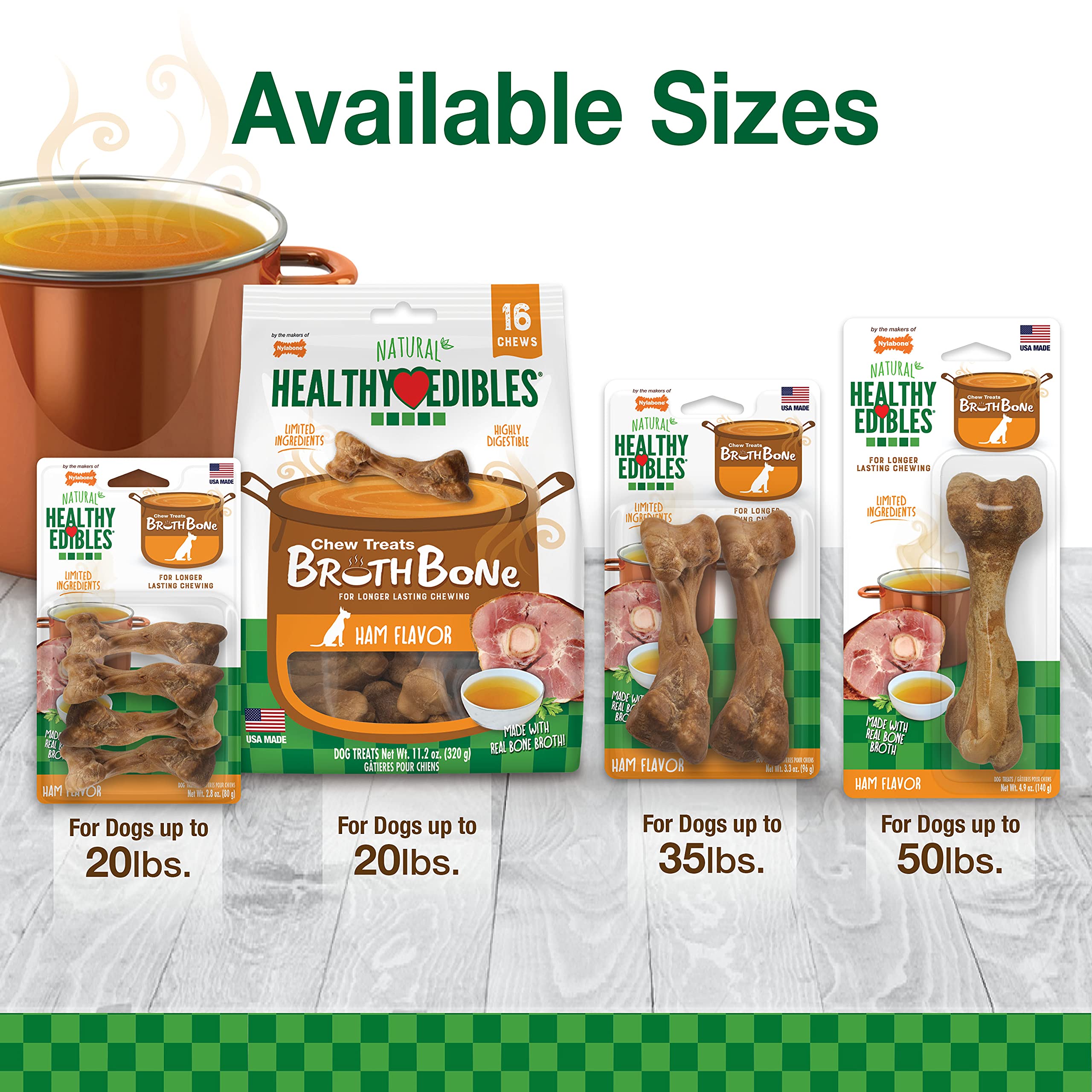 Nylabone Healthy Edibles: hechos en Estados Unidos, alta calidad