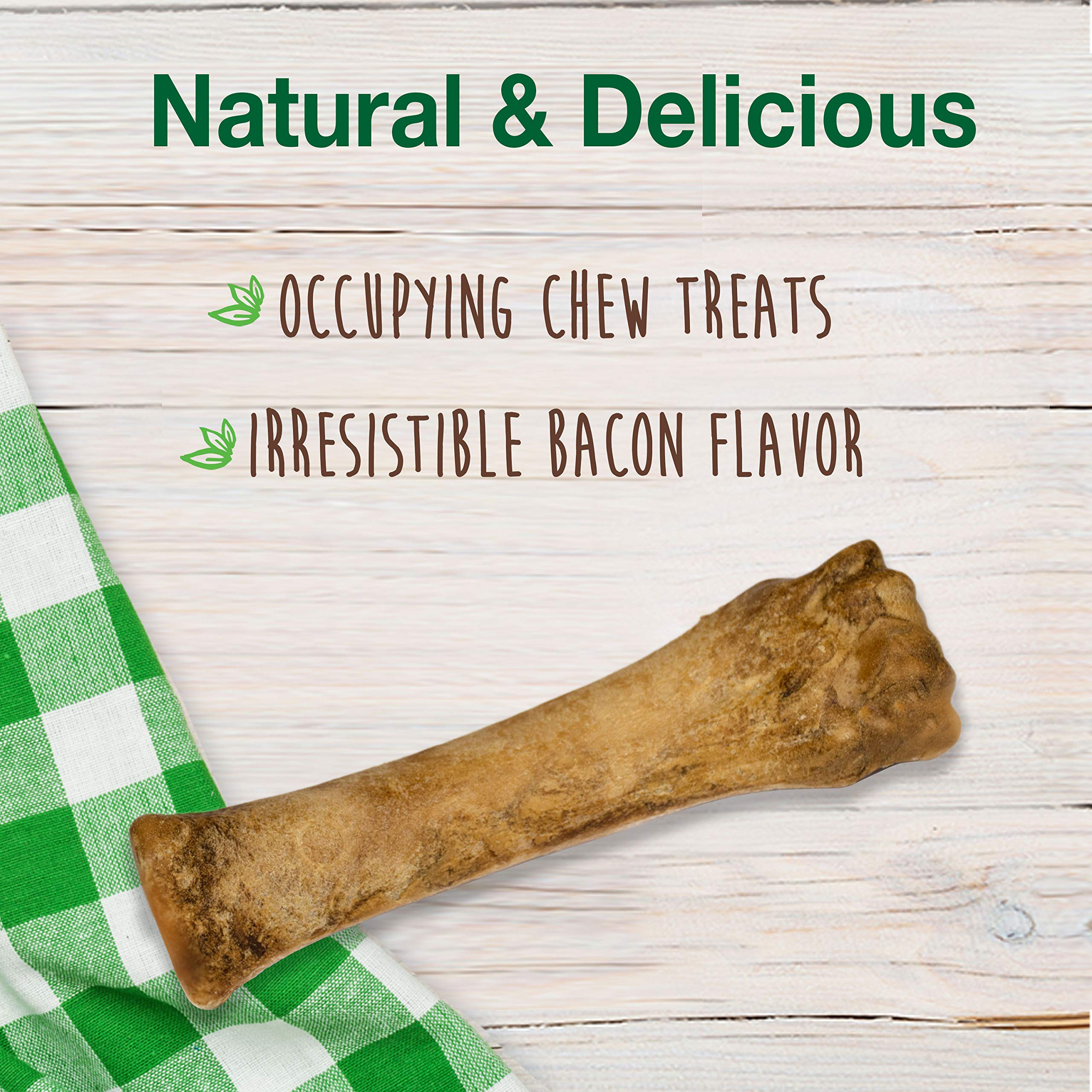 Nylabone Healthy Edibles: hueso tocino digestible para perros, fomenta el juego