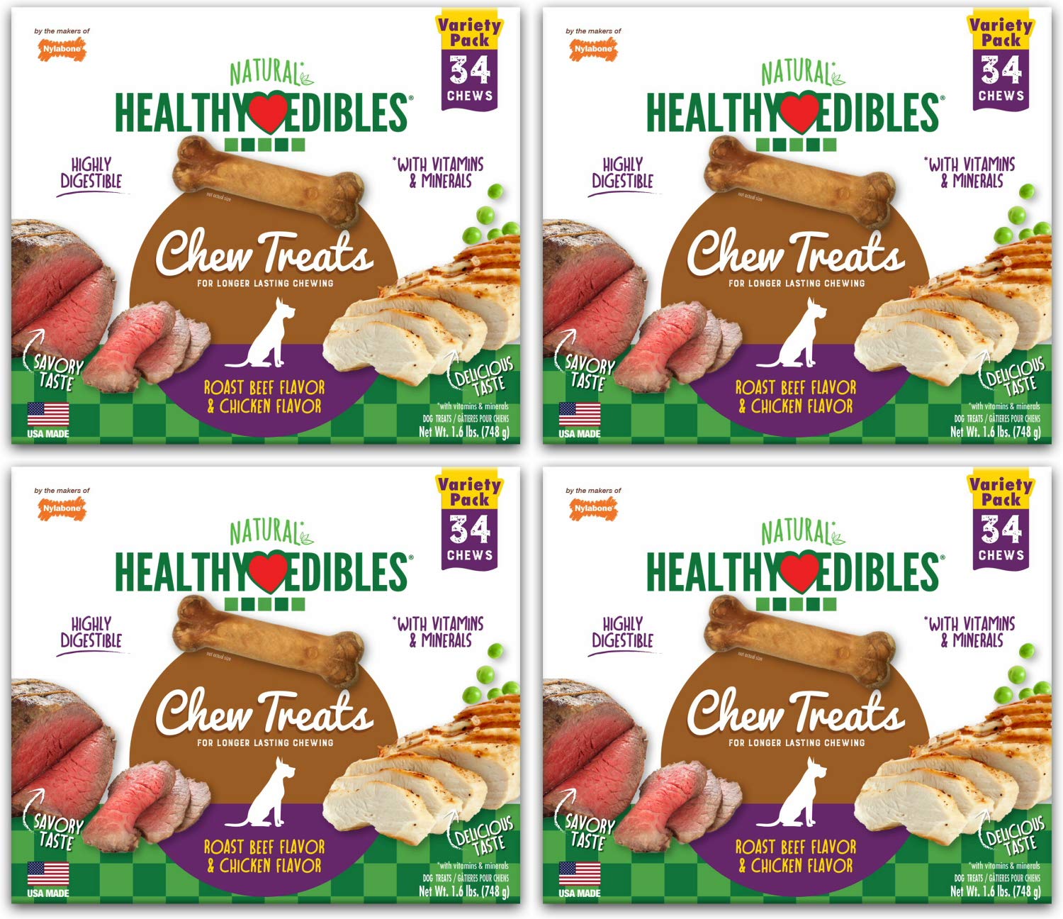Nylabone Healthy Edibles: ingredientes selectos para una experiencia de sabor irresistible