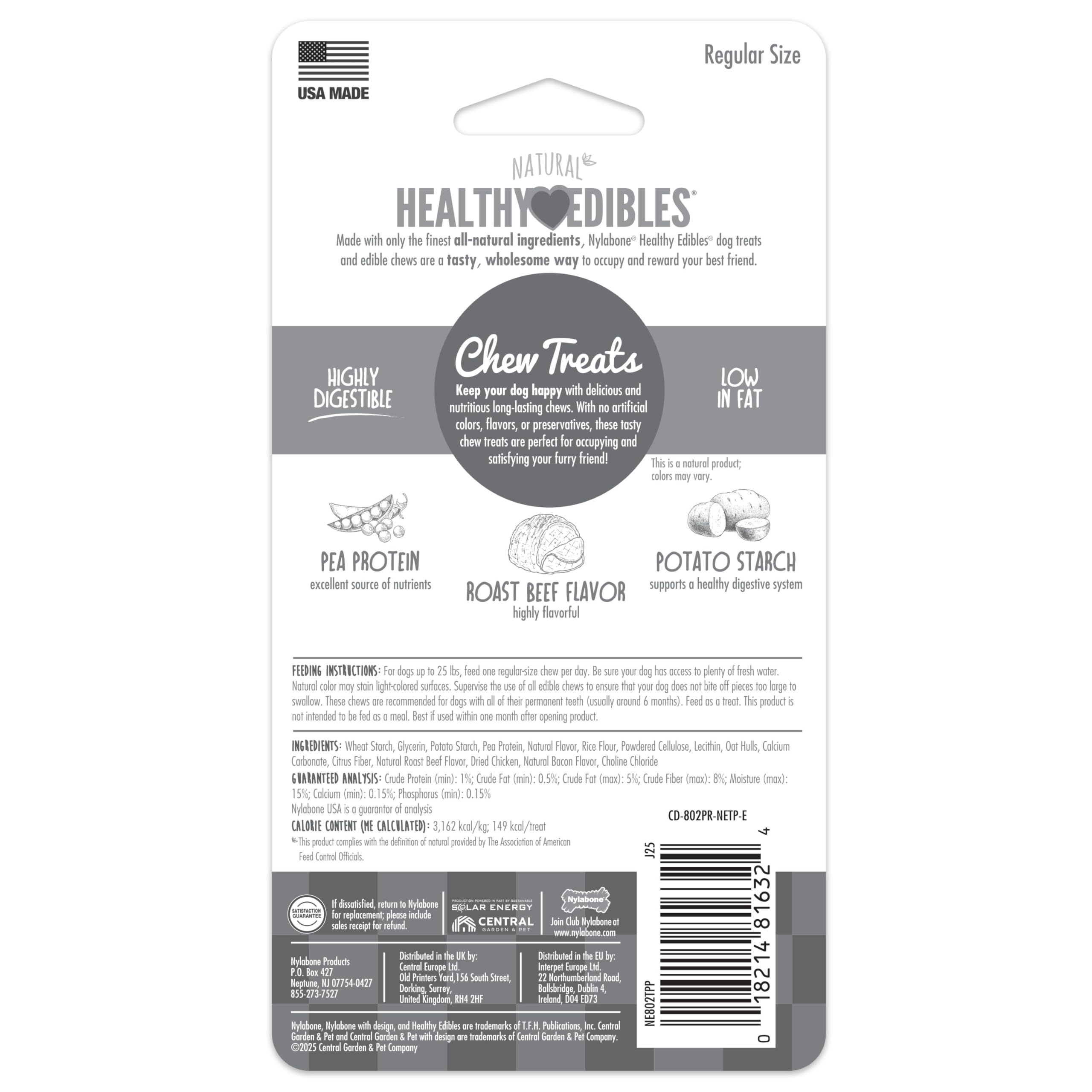 Nylabone Healthy Edibles: ocupación y satisfacción durante la masticación.
