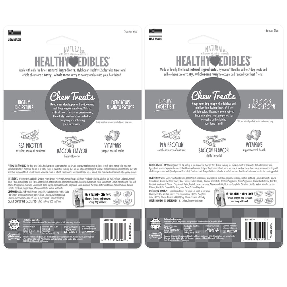 Nylabone Healthy Edibles: adecuado para perros grandes, premio sabroso y durable