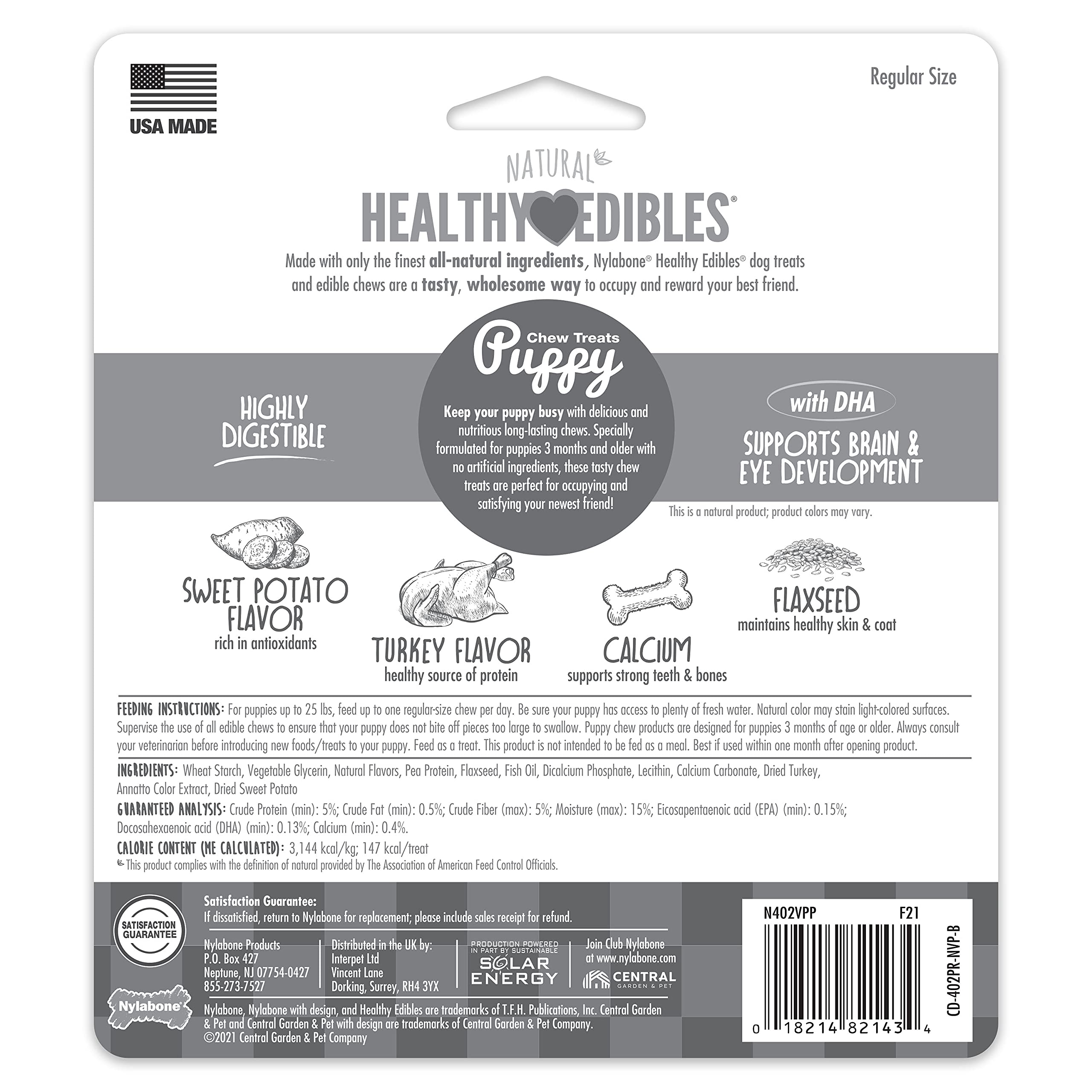 Nylabone Healthy Edibles sabor pavo y batata irresistible