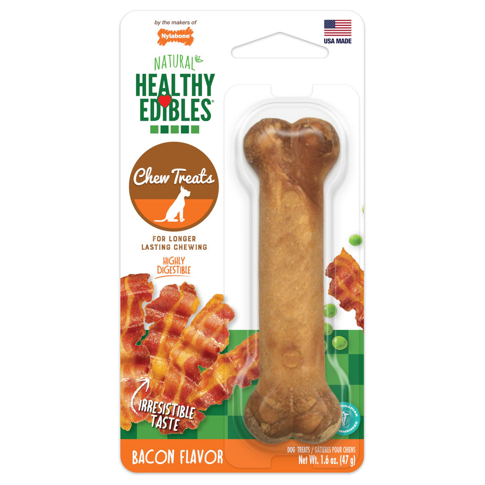 Nylabone Healthy Edibles tocino, premio para perros pequeños y entrenamiento.