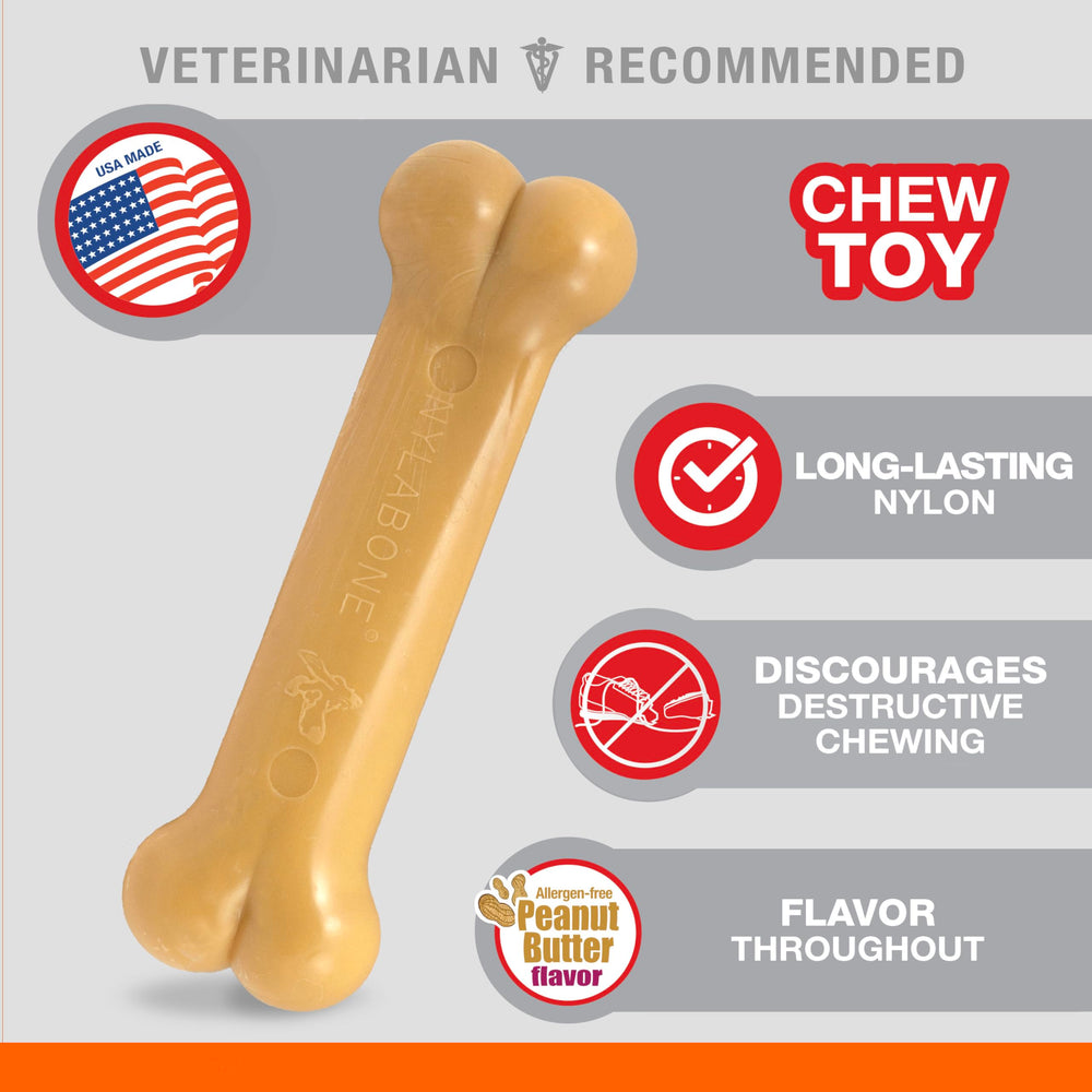 Nylabone Hueso Original, tamaño pequeño para perros de hasta 25 libras.