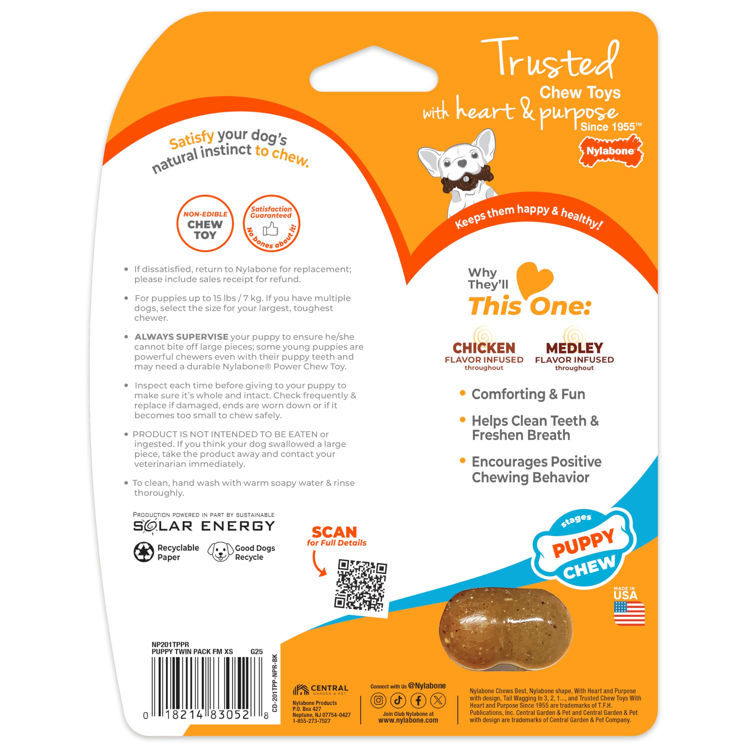 Nylabone ideal para juego en casa con cachorros