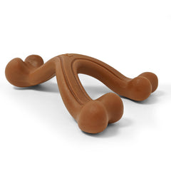 Juguete Nylabone Wishbone ergonómico para perros grandes, sabor bisonte.