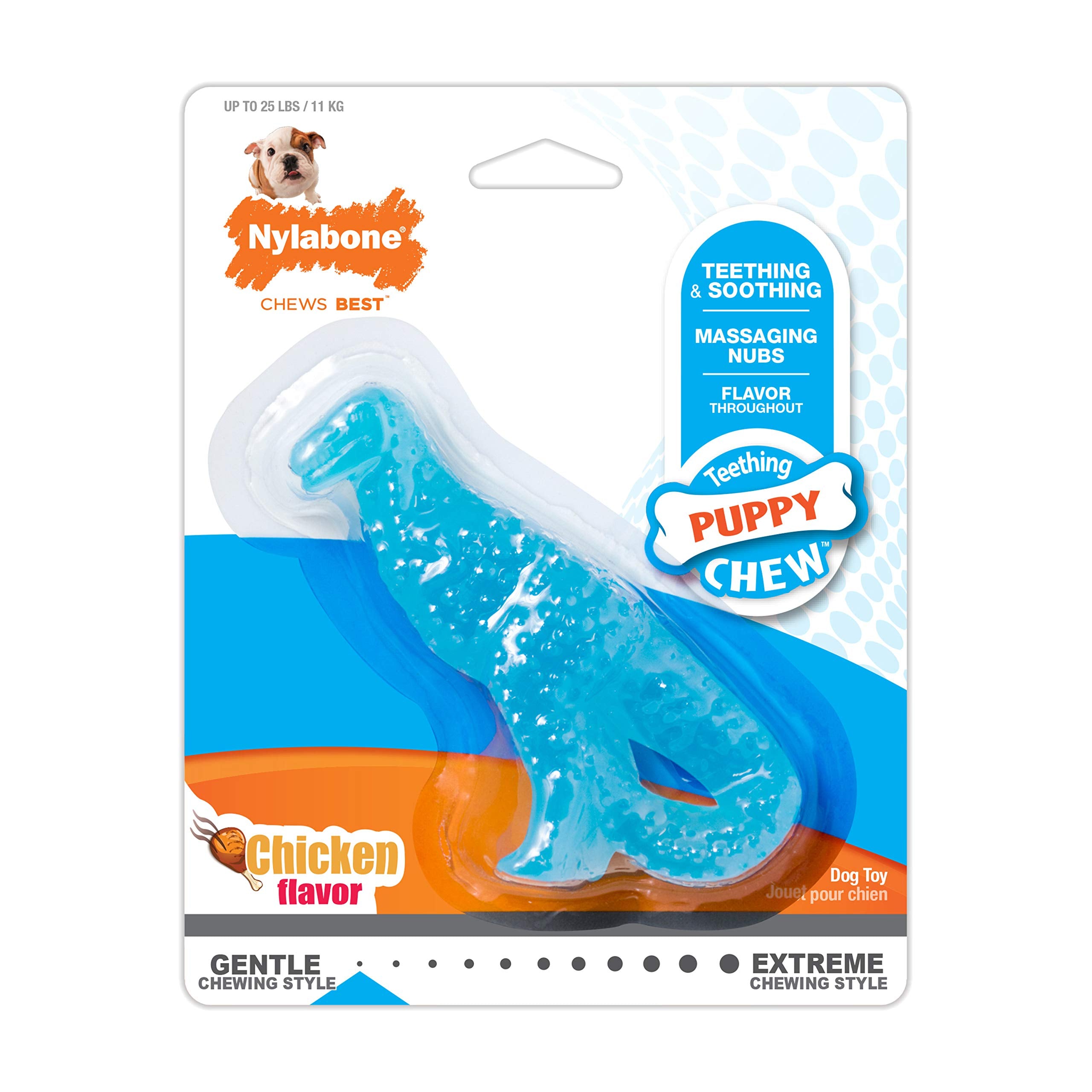 Nylabone mordedor para cachorro, diseño divertido y entretenimiento.