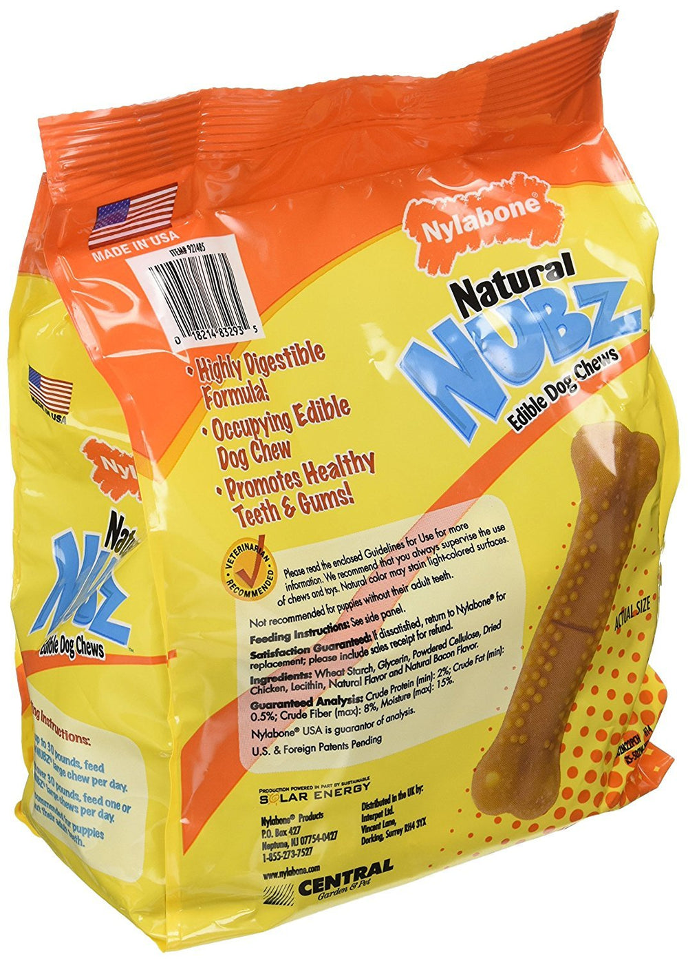 Nylabone Natural Nubz, masticables resistentes para perros de todos los tamaños