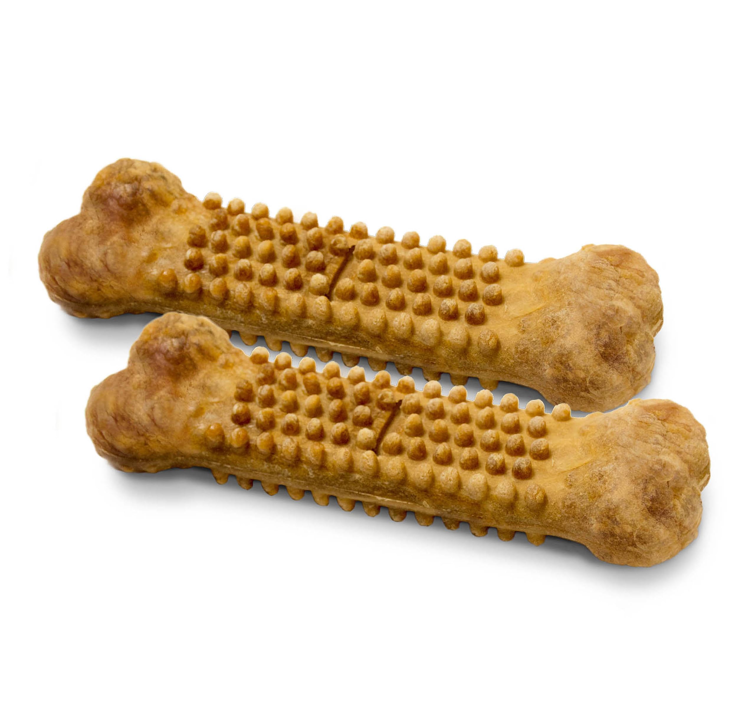 Nylabone Nubz, acción de protuberancias para limpieza durante masticación.