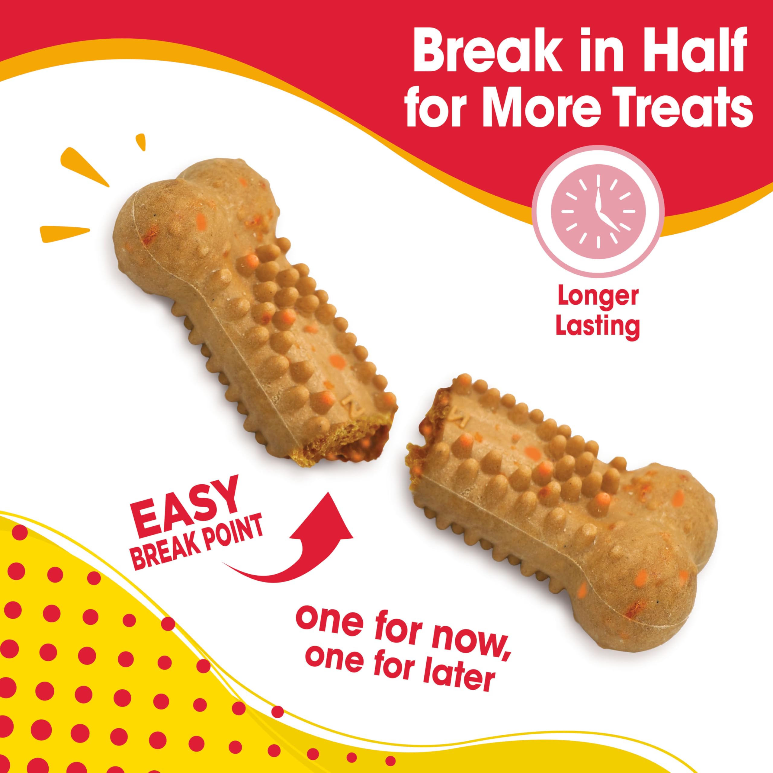 Nylabone Nubz Bursts hueso grande, duración prolongada para perros activos