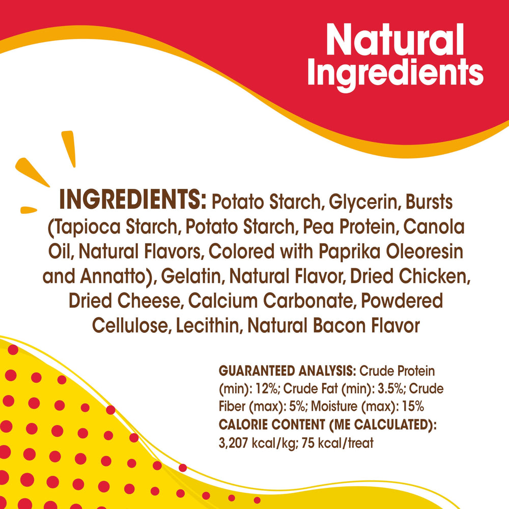 Aroma real a queso y tocino para mayor tentación.