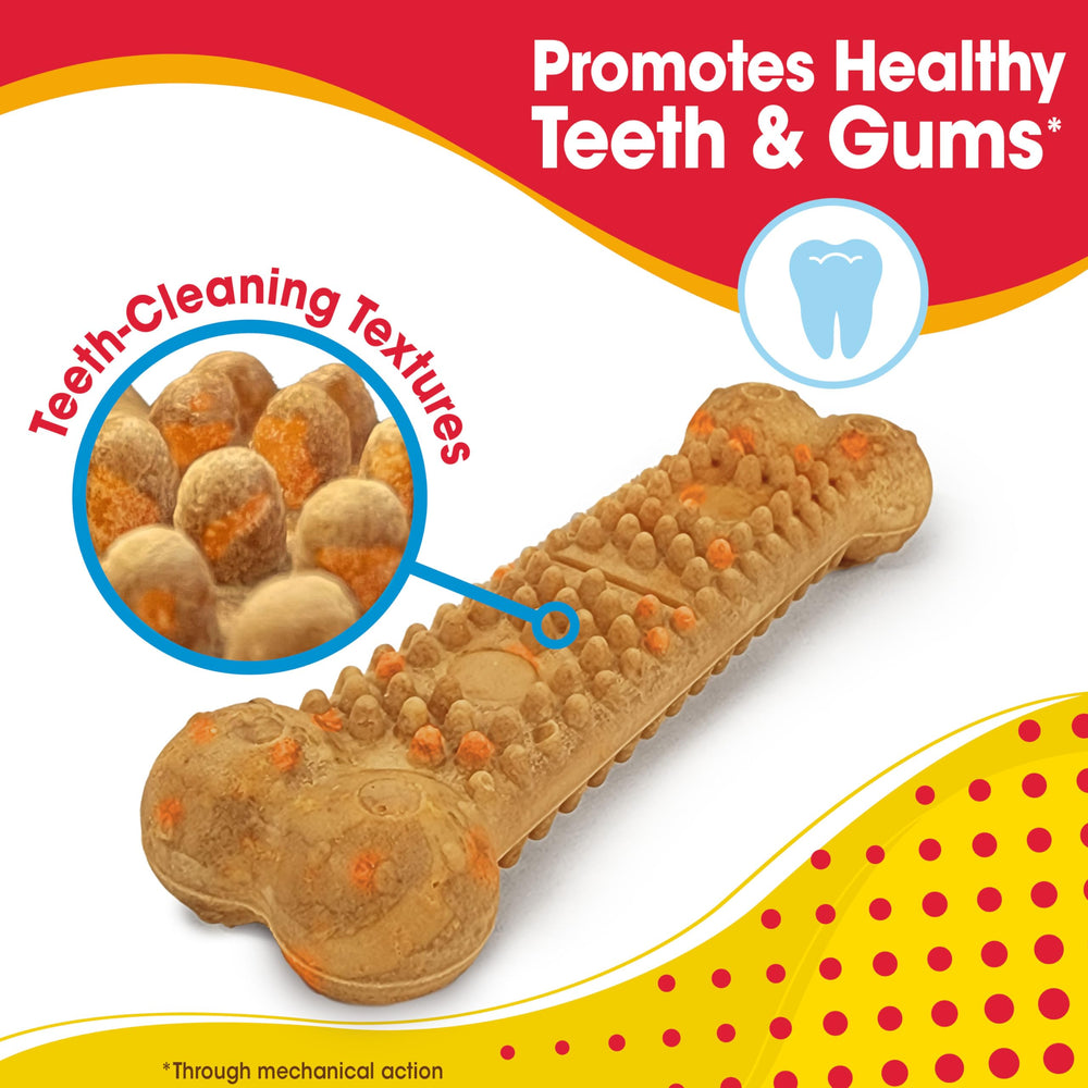 Nylabone Nubz textura crujiente para mordidas largas y entretenimiento.