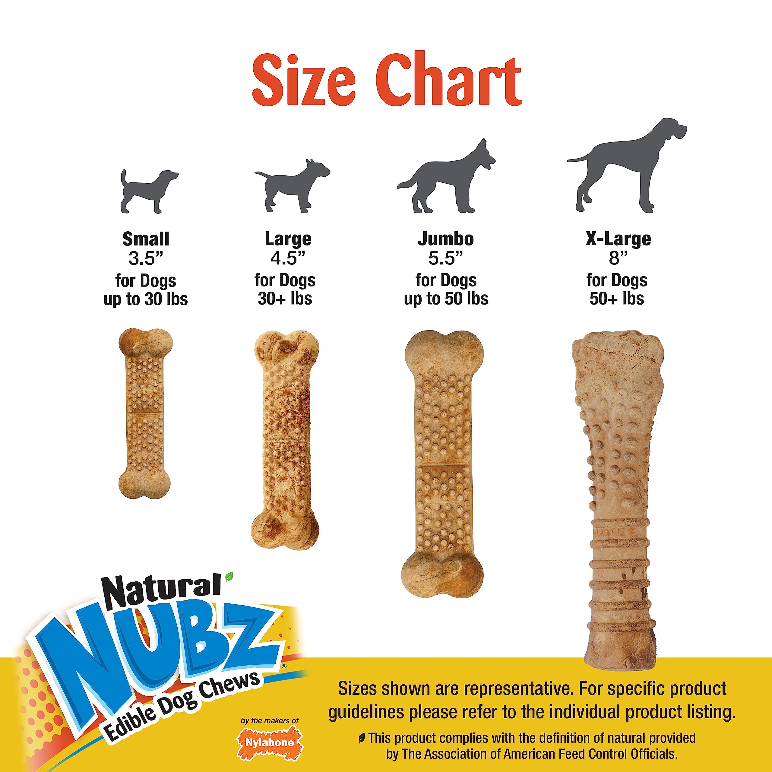 Nylabone Nubz Wild ingredientes naturales: opción nutritiva para perros pequeños.