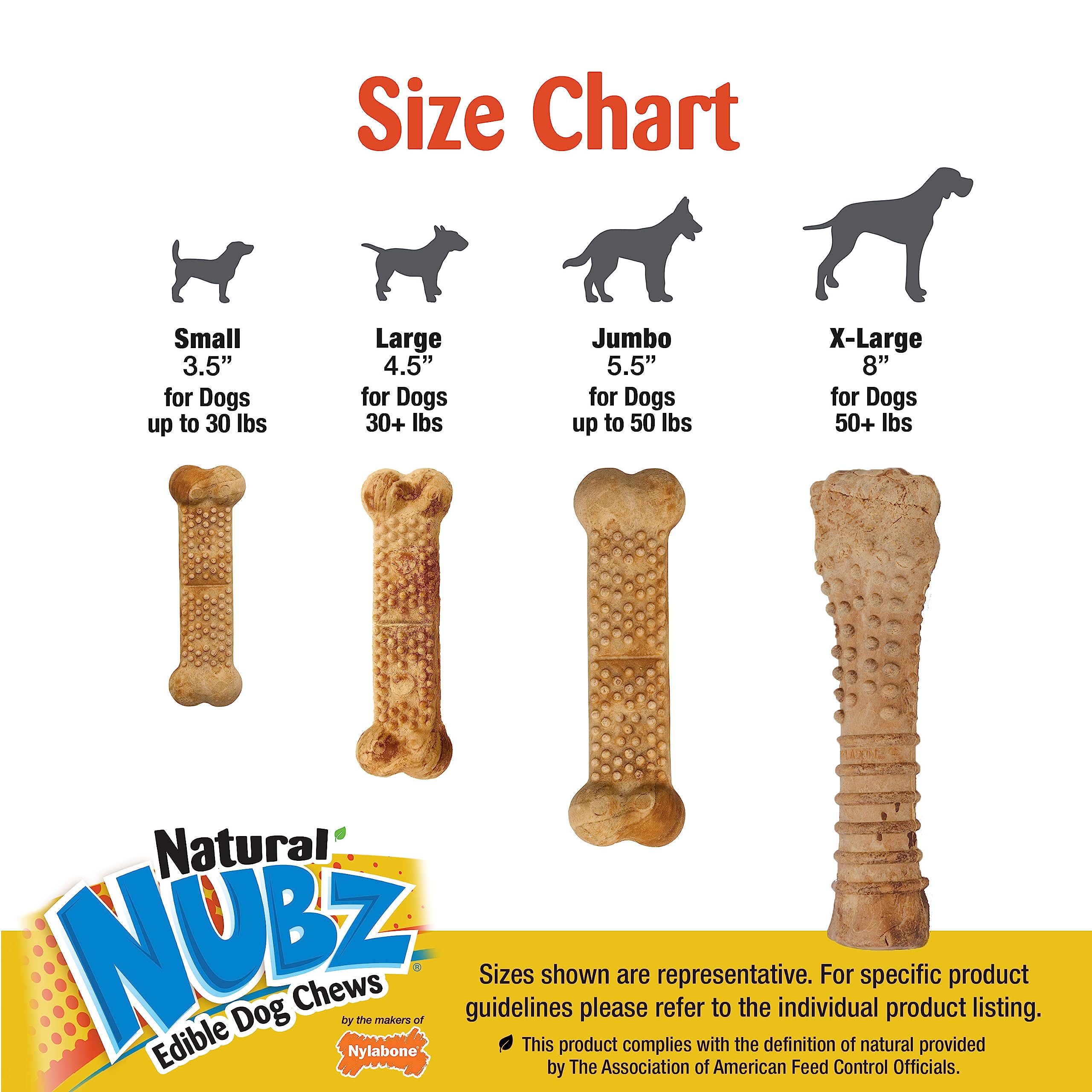 Nylabone Nubz Wild, tamaño grande, ideal para perros que pesan más de 50 libras