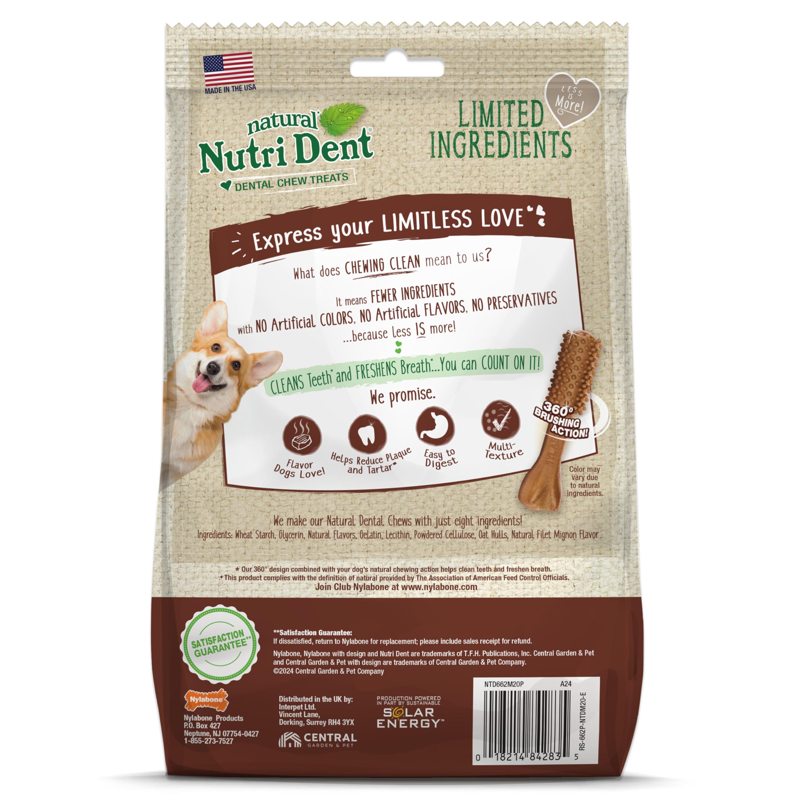 Nylabone Nutri Dent 20 piezas para perros, fácil de guardar