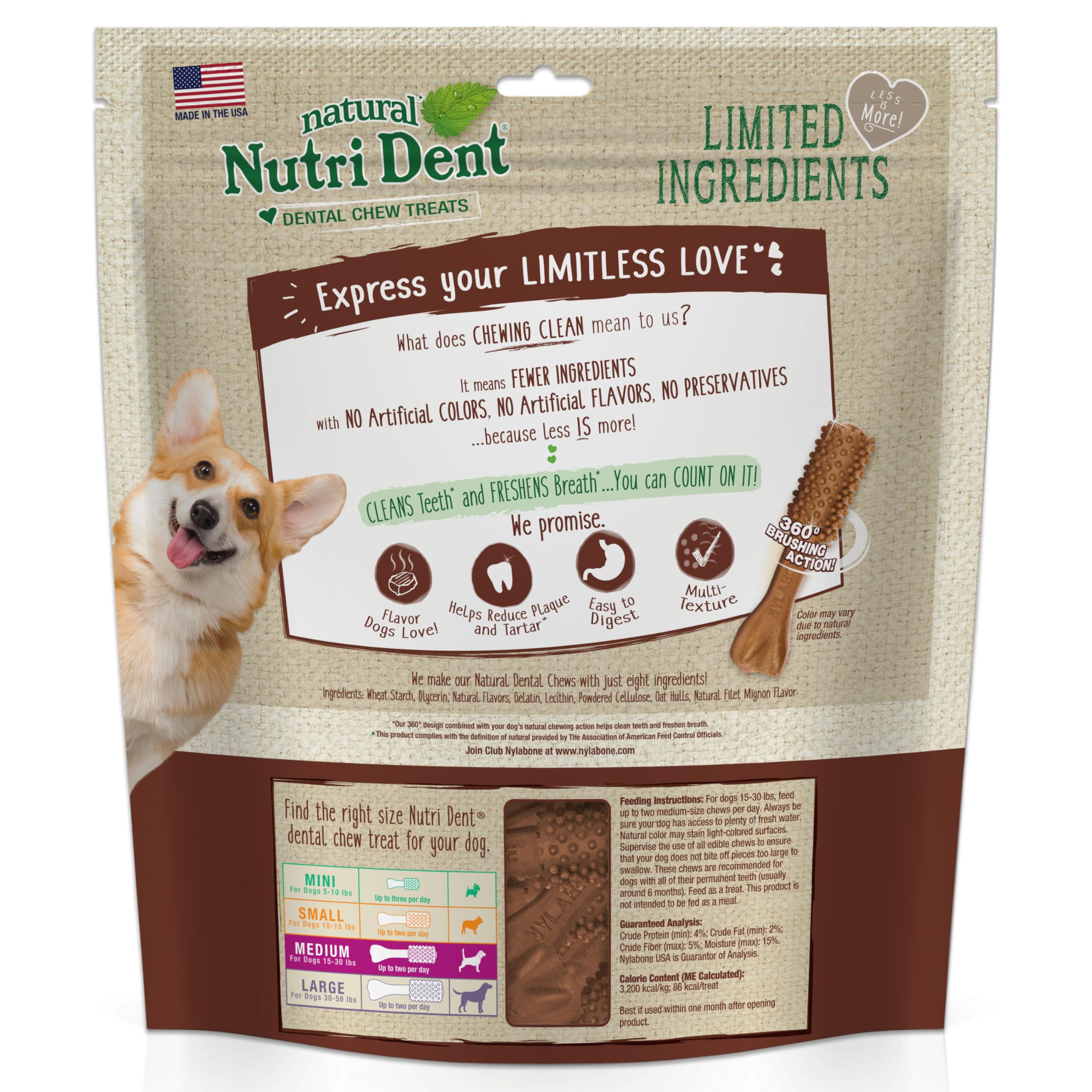 Nylabone Nutri Dent 40 unidades, compra conveniente para mantener la salud bucal.
