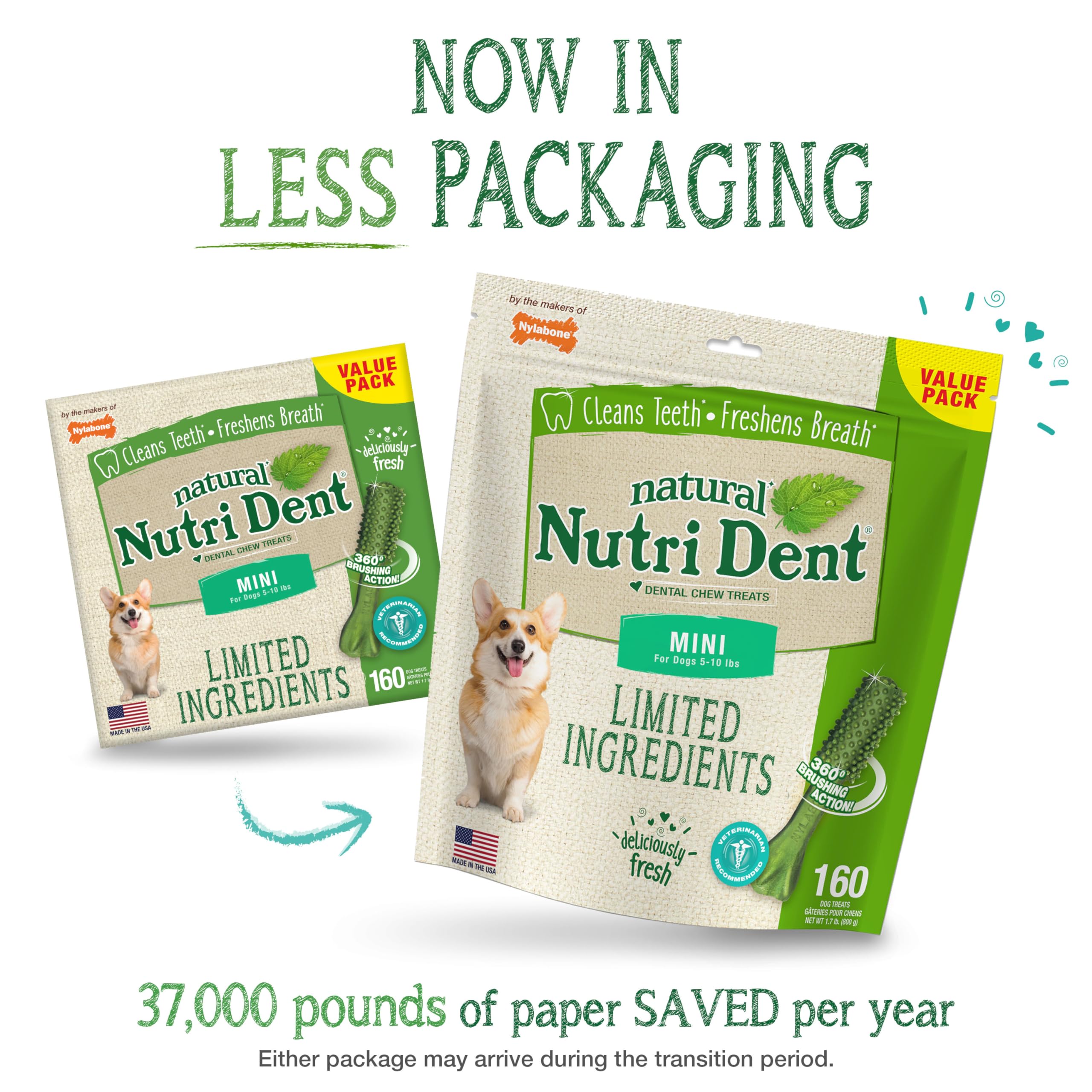 Nutri Dent masticables 360 grados, limpieza dental efectiva
