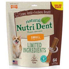Nylabone Nutri Dent Premios Dentales Filete Mignon para perros pequeños, limpieza dental diaria.
