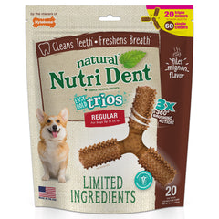 Nylabone Nutri Dent triple masticables en paquete para limpieza dental