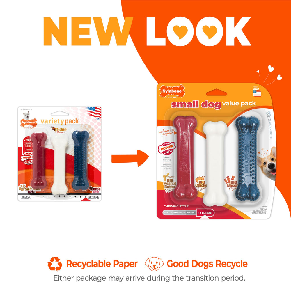 Nylabone Power Chew tamano pequeno para perro pequeño en juego