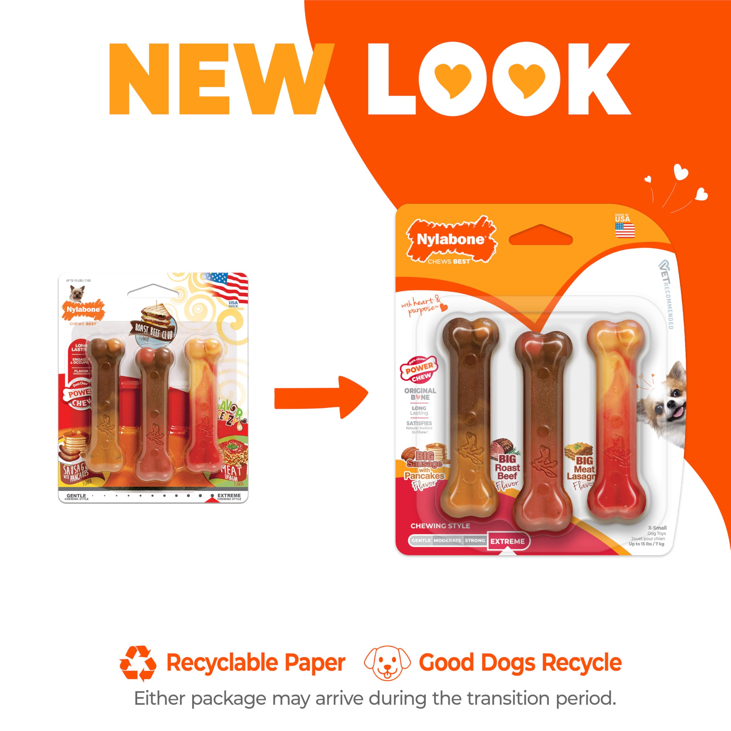 Nylabone para perros masticadores extremos, diseño resistente para juego seguro.